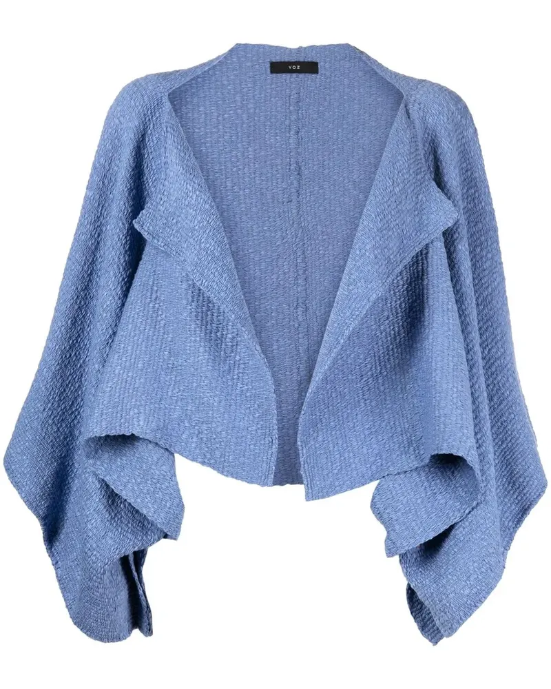 VOZ Cropped-Jacke im Bolero-Stil - Blau Blau