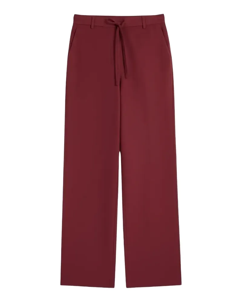 Max Mara Gerade Hose mit Kordelzug - Rot Rot