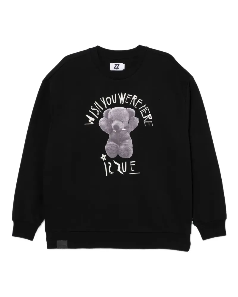 Izzue Sweatshirt mit grafischem Print - Schwarz Schwarz
