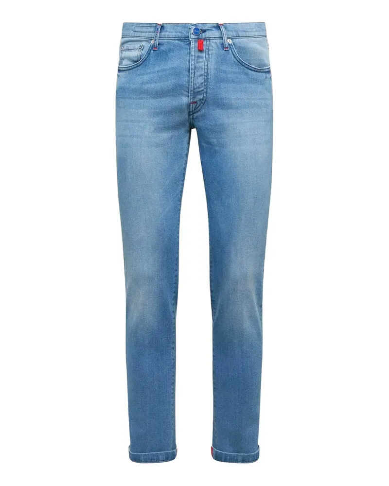 Kiton Kurabo Jeans mit tiefem Bund - Blau Blau