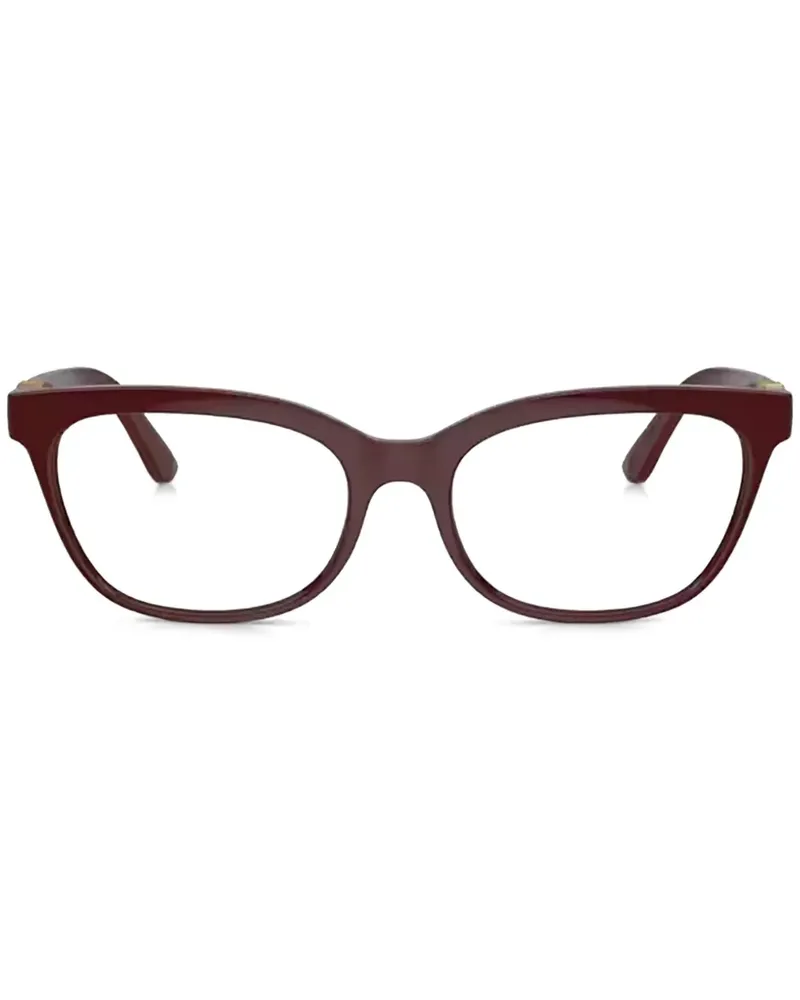 Dolce & Gabbana Brille mit DG-Schild - Rot Rot