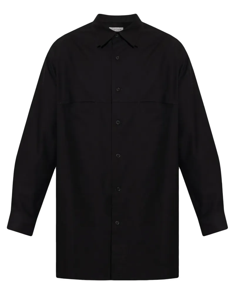 Yohji Yamamoto Klassisches Hemd - Schwarz Schwarz
