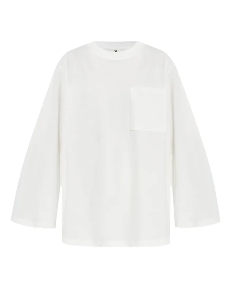 By Malene Birger Fayeh Langarmshirt mit Tasche - Weiß Weiß