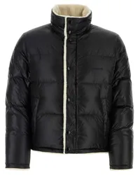 Saint Laurent Daunenjacke mit Shearling-Futter Schwarz