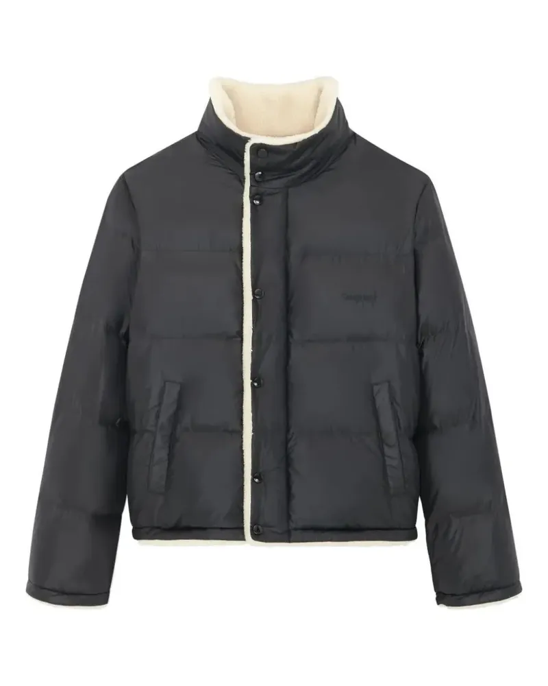 Saint Laurent Daunenjacke mit Shearling-Futter - Schwarz Schwarz
