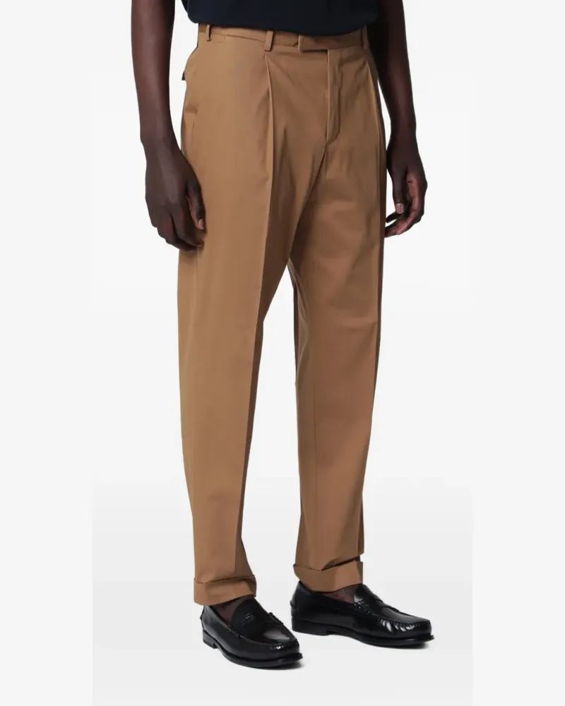 PT TORINO pleated turn-up trousers - Nude Nude