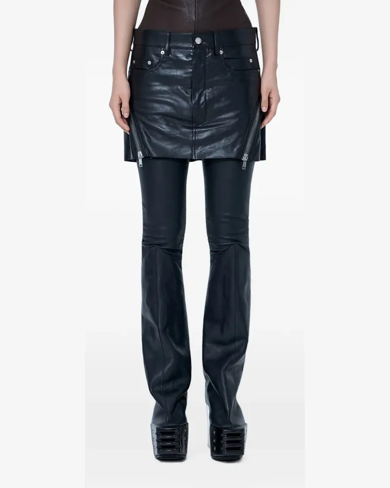 Rick Owens Bolan Banana Minirock mit Reißverschluss - Schwarz Schwarz