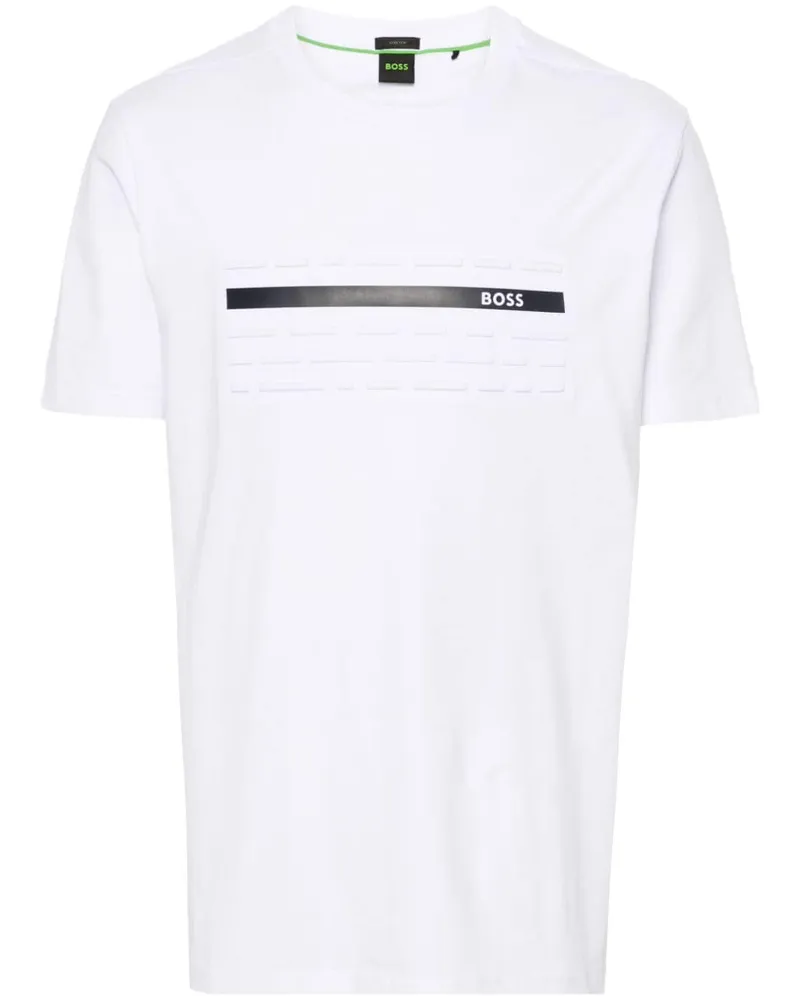 HUGO BOSS T-Shirt mit Prägung - Weiß Weiß