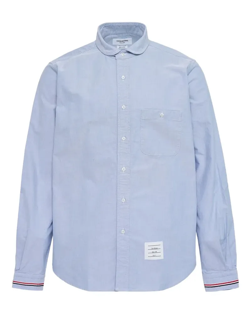 Thom Browne collared long-sleeve shirt - Blau Blau