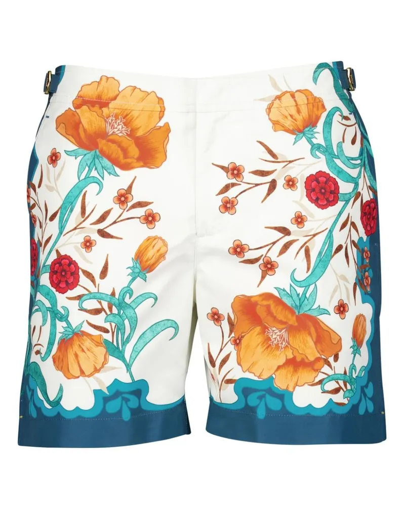 Orlebar Brown x La DoubleJ Bulldog Badeshorts - Weiß Weiß