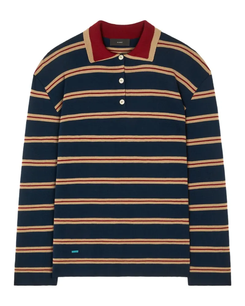 Alanui Gestreiftes Poloshirt - Blau Blau