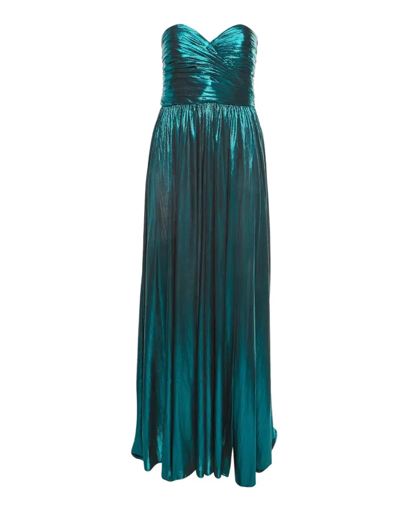 Retrofête Ezri plissé-effect lamé maxi dress - Grün Grün