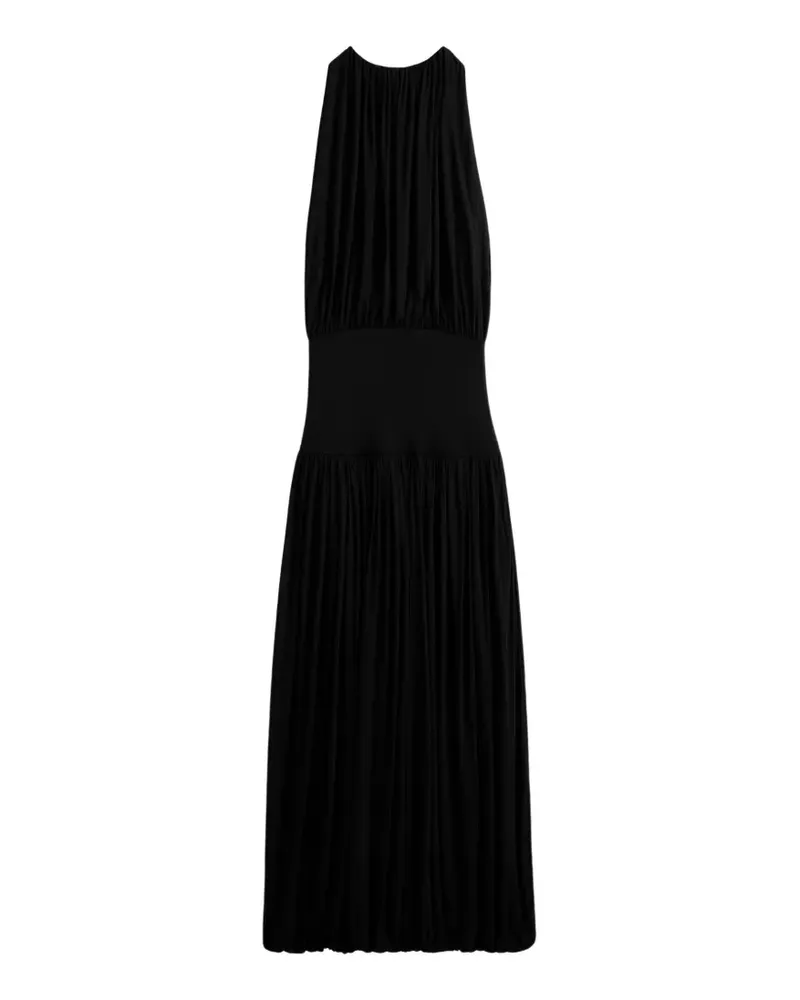 Totême Gerafftes Kleid - Schwarz Schwarz