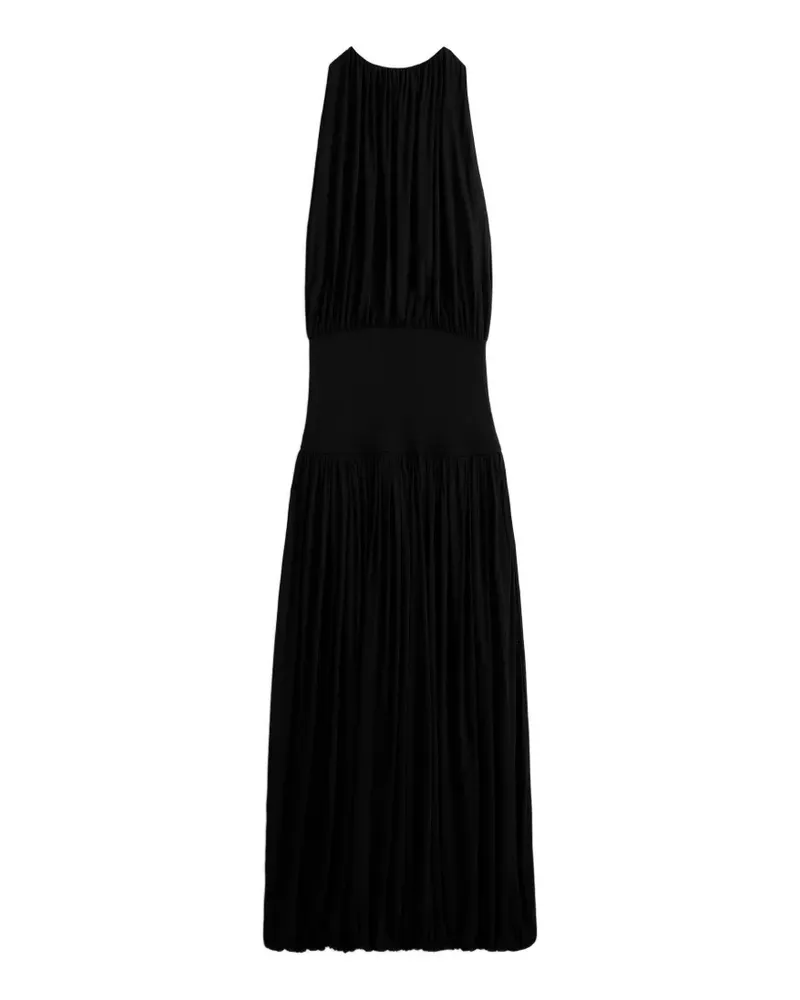 Totême Gerafftes Kleid - Schwarz Schwarz