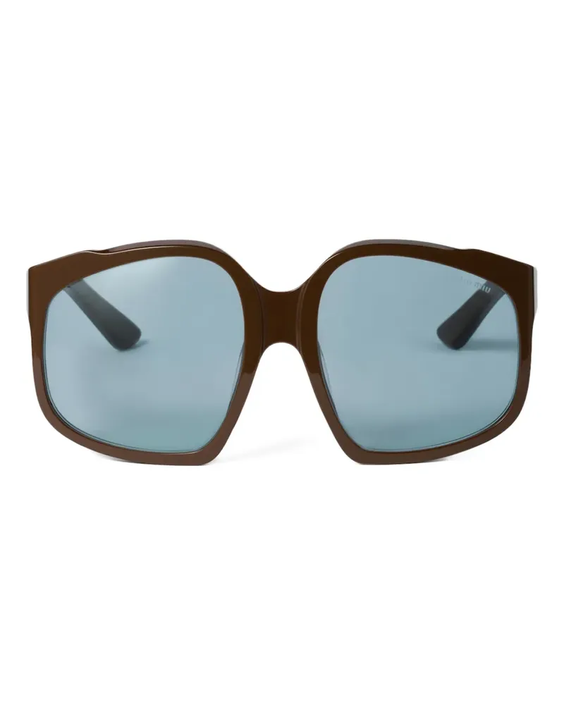Miu Miu Sonnenbrille mit Oversized-Gestell - Braun Braun