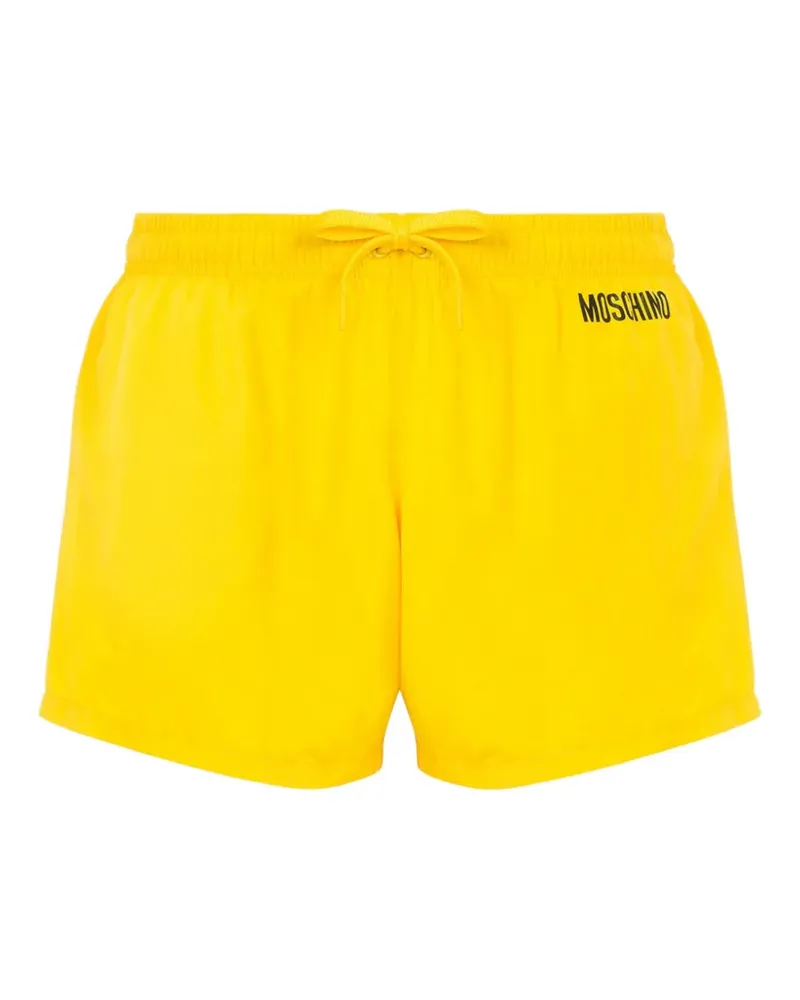 Moschino Badeshorts mit Logo-Print - Gelb Gelb
