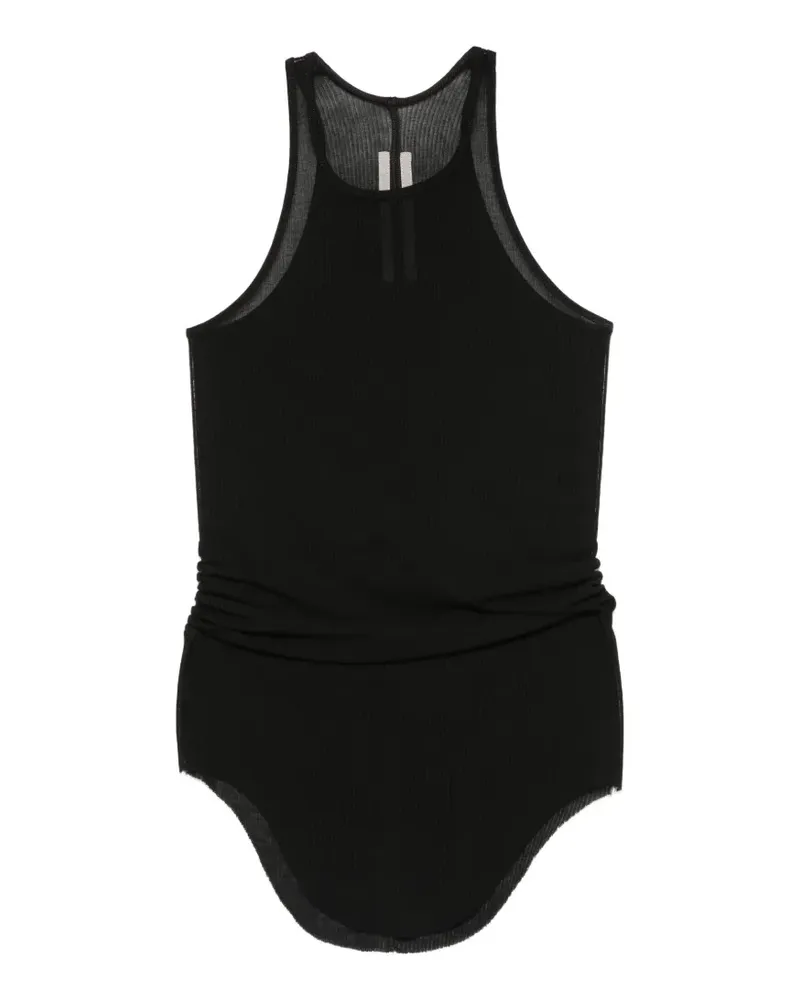 Rick Owens Geripptes Tanktop mit abgerundetem Saum - Schwarz Schwarz