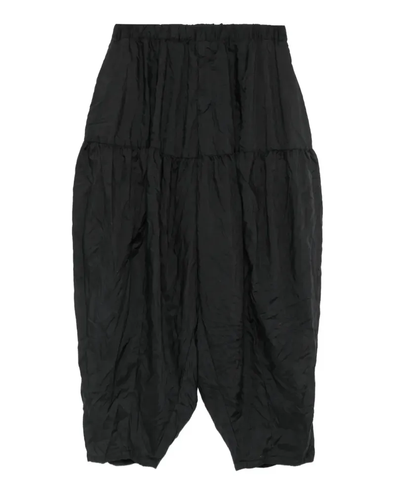 Comme des Garçons crinkled tiered trousers - Schwarz Schwarz