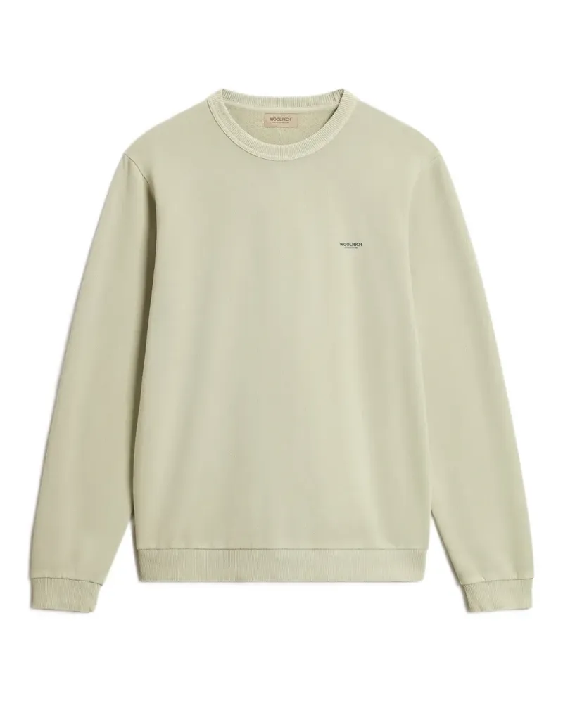 Woolrich garment-dyed logo-print sweater - Nude Nude