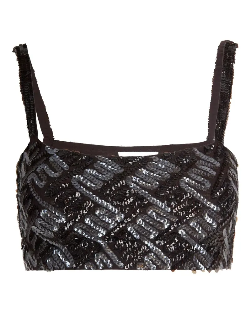 P.A.R.O.S.H. sequin-embellished top - Braun Braun