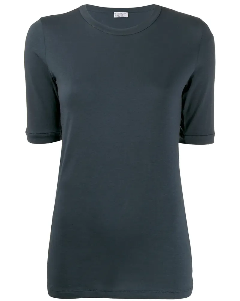 Brunello Cucinelli Schmales T-Shirt - Blau Blau
