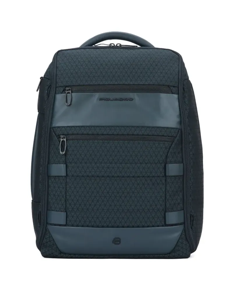 Piquadro logo-plaque backpack - Blau Blau