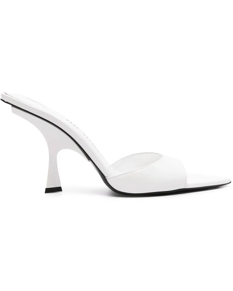 ATTICO Holografische Ester Mules 95mm - Weiß Weiß