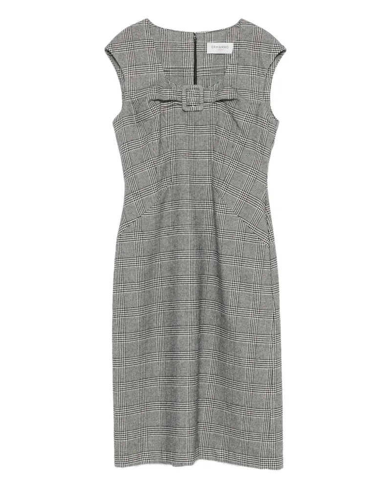 Ermanno Scervino Kariertes Midikleid - Schwarz Schwarz