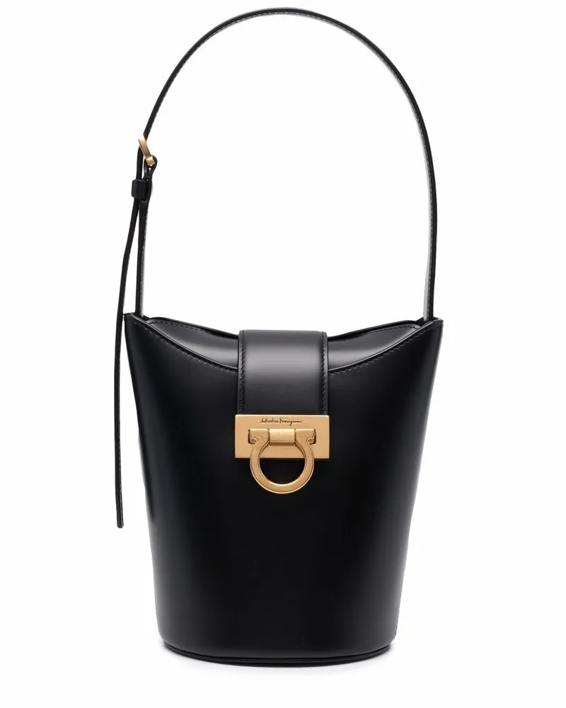 Ferragamo Handtasche mit Schnalle Schwarz