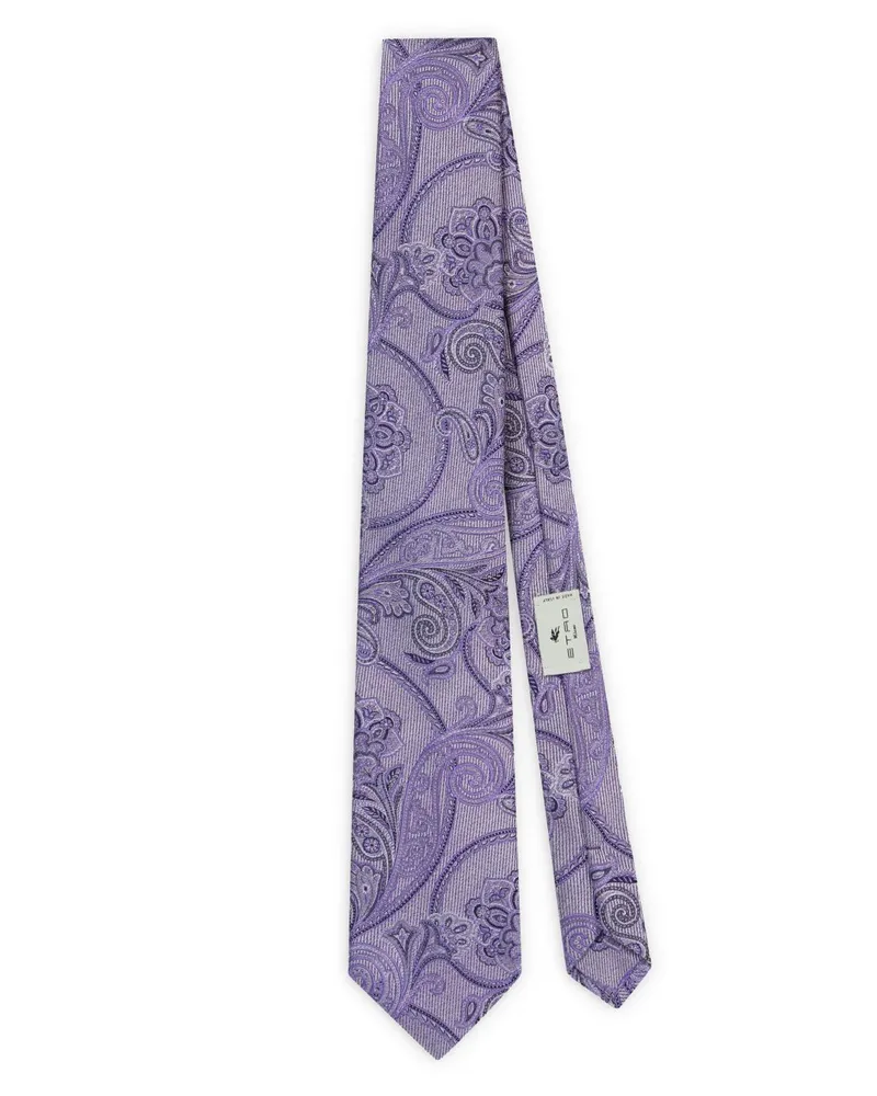 Etro Krawatte mit Paisleymuster - Violett Violett