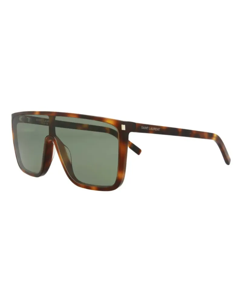 Saint Laurent Sonnenbrille mit geometrischem Gestell - Braun Braun