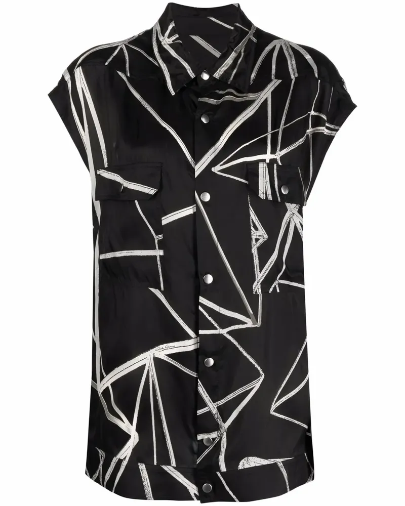 Rick Owens Hemd mit grafischem Print - Schwarz Schwarz