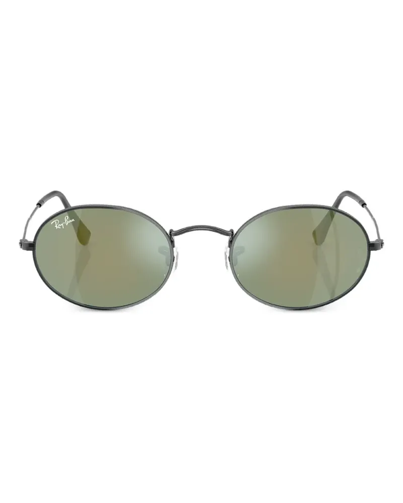 Ray Ban Oval Flat Sonnenbrille - Grau Grau