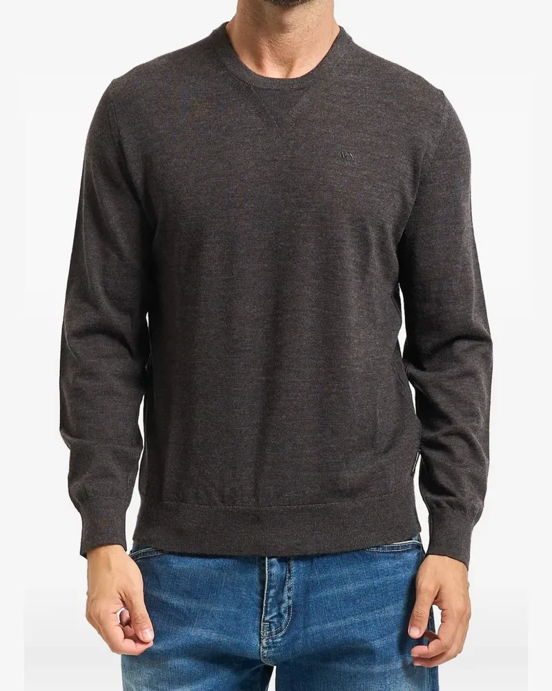Armani Exchange Pullover mit Logo-Stickerei - Grau Grau
