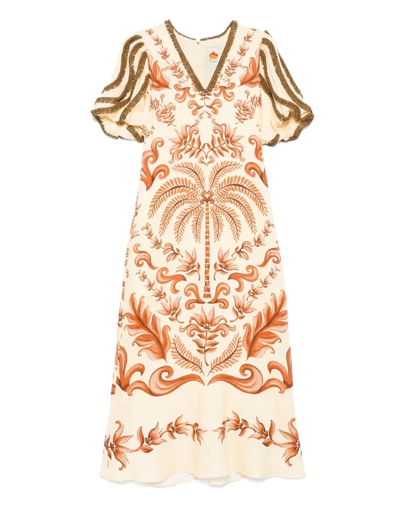 FARM Rio Milani Maxikleid - Braun Braun