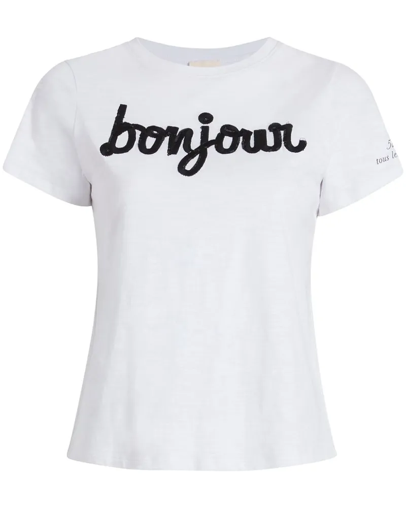 Cinq à Sept Bonjour T-Shirt Weiß