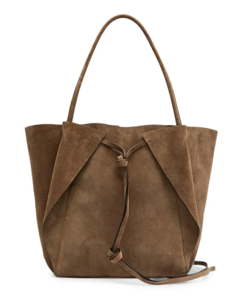 Gabriela Hearst Marija suede knotted-strap tote bag - Braun Braun