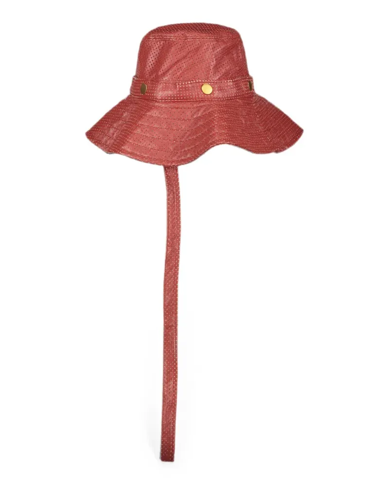 Cédric Charlier Fischerhut mit perforiertem Design - Rot Rot
