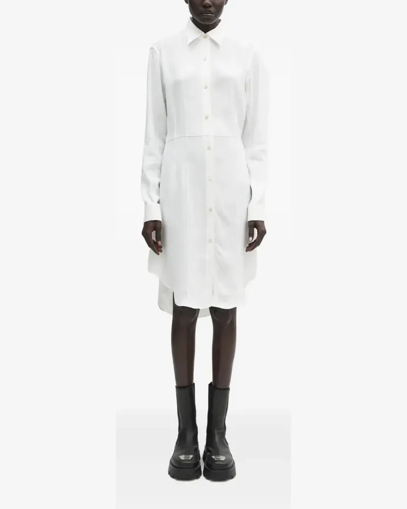 Wales Bonner Asymmetrisches Hemdkleid - Weiß Weiß