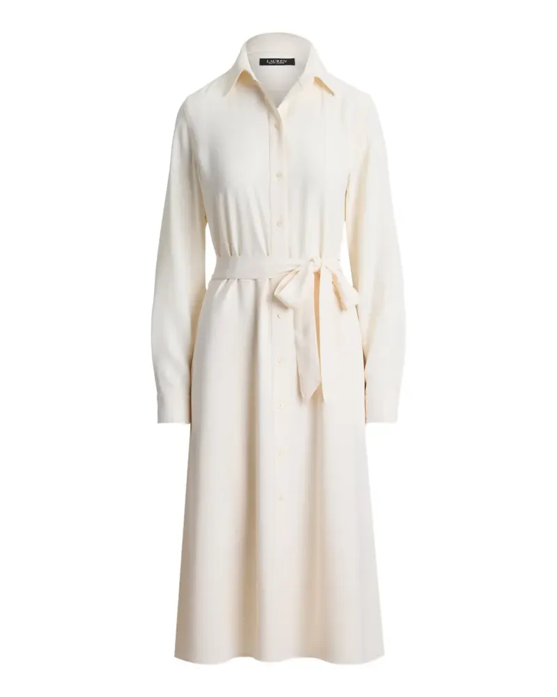 Ralph Lauren Doppelseitiges Georgette-Midi-Hemdkleid mit Gürtel - Nude Nude