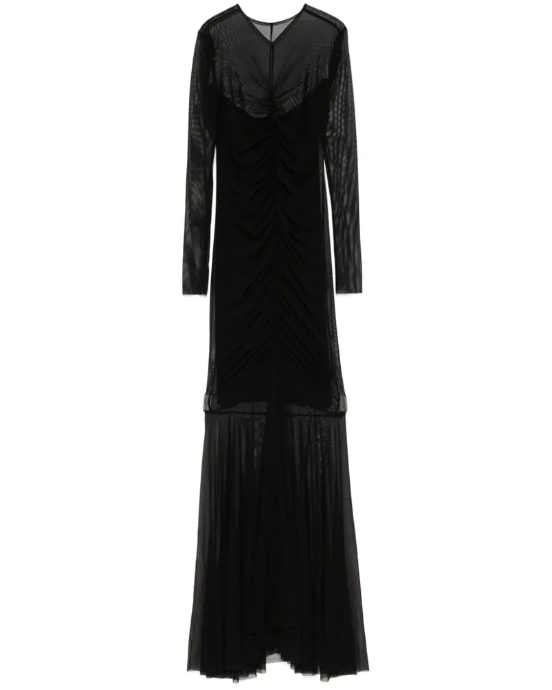 Norma Kamali Gerafftes Abendkleid - Schwarz Schwarz