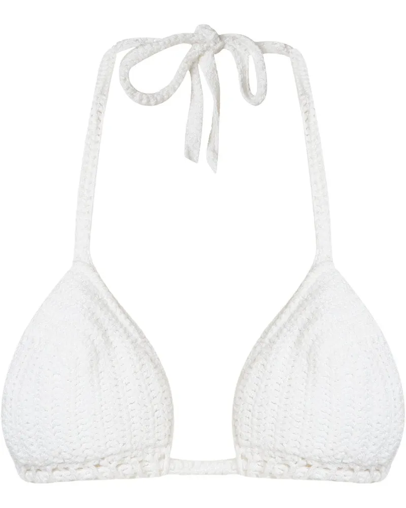 Amir Slama knit triangle bikini top - Weiß Weiß
