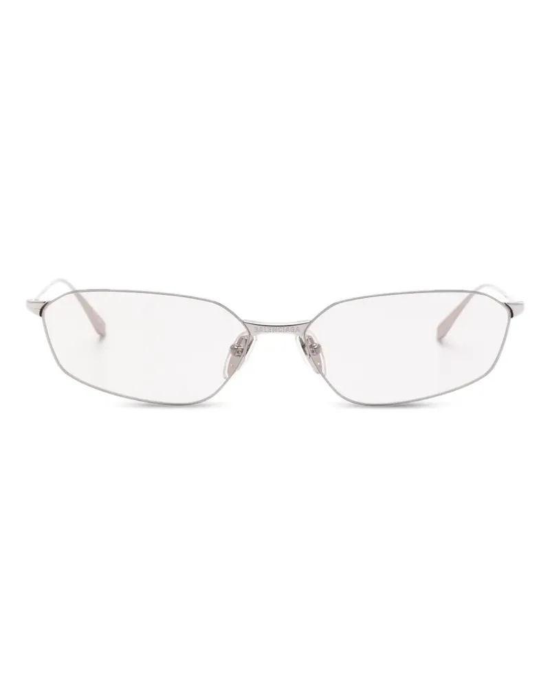 Balenciaga Geometrische Sonnenbrille - Silber Silber