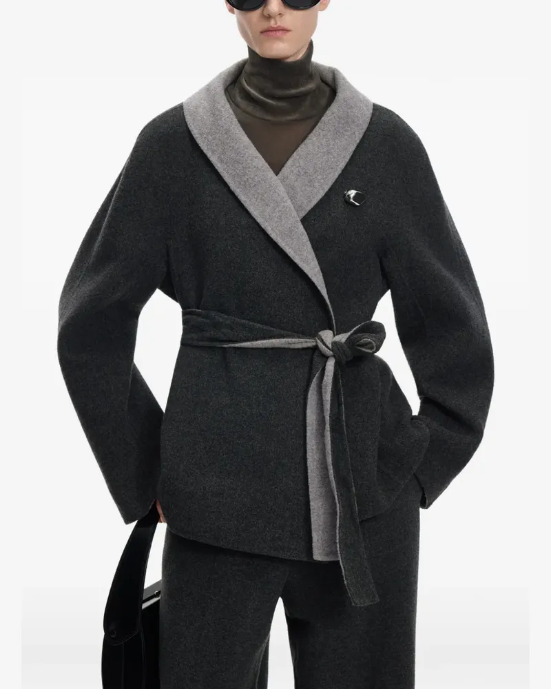 JNBY Doppelseitiger Cropped-Mantel - Grau Grau