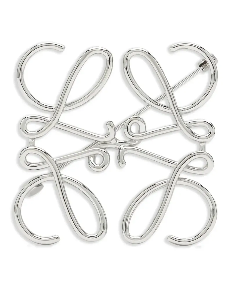Loewe Anagram' Brosche - Silber Silber