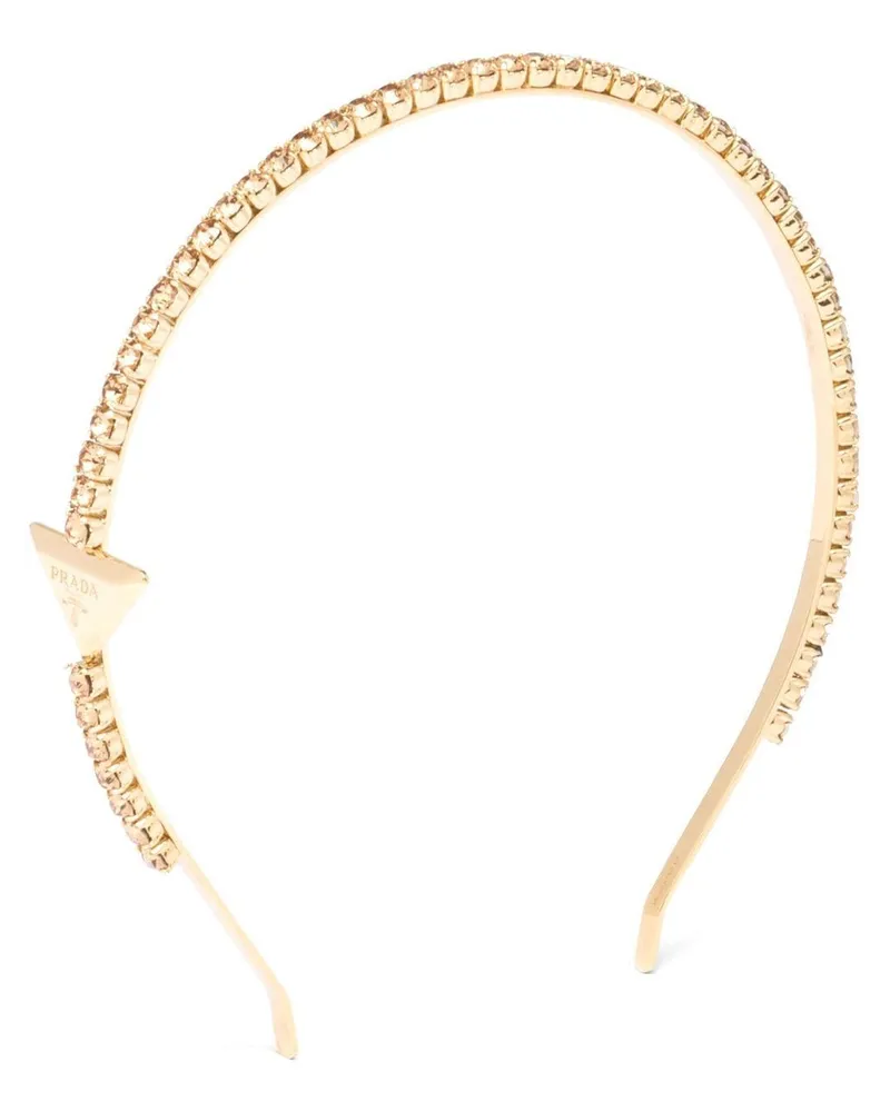 Prada Haarreif mit Kristallen Gold