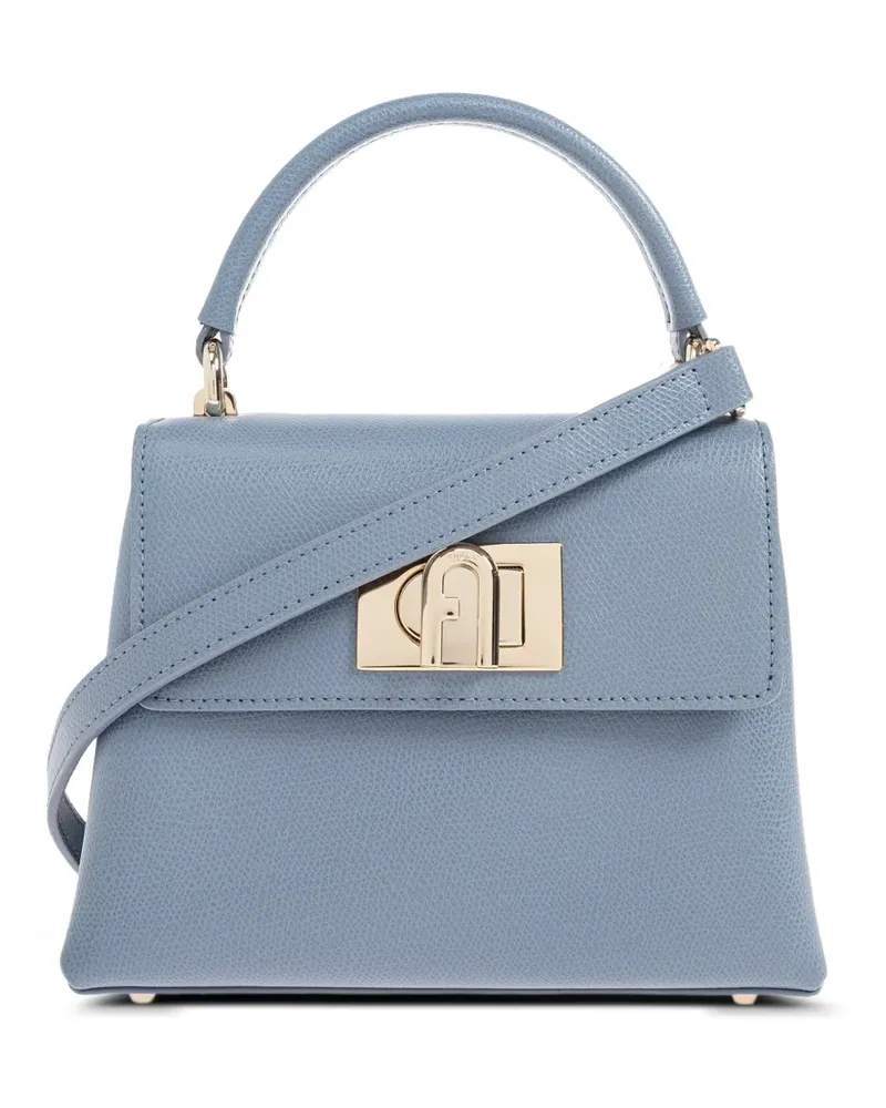 Furla Mini-Tasche mit Logo-Schild - Blau Blau