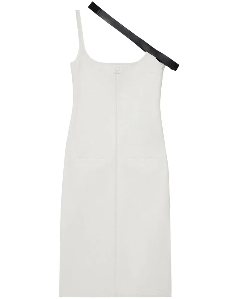 Courrèges Biais Kleid - Weiß Weiß