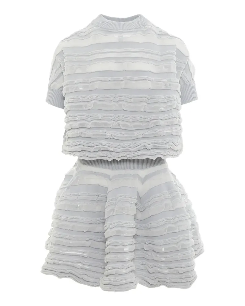 CFCL Gestreiftes Minikleid - Grau Grau