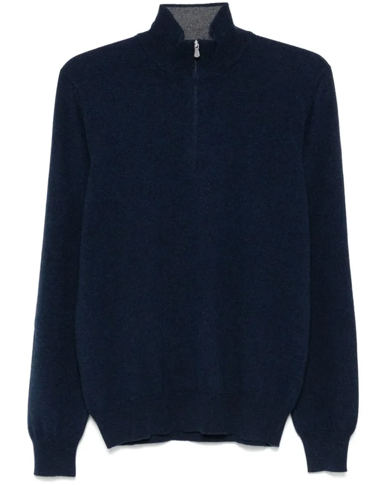 BARBA Lupo Zip Pullover - Blau Blau